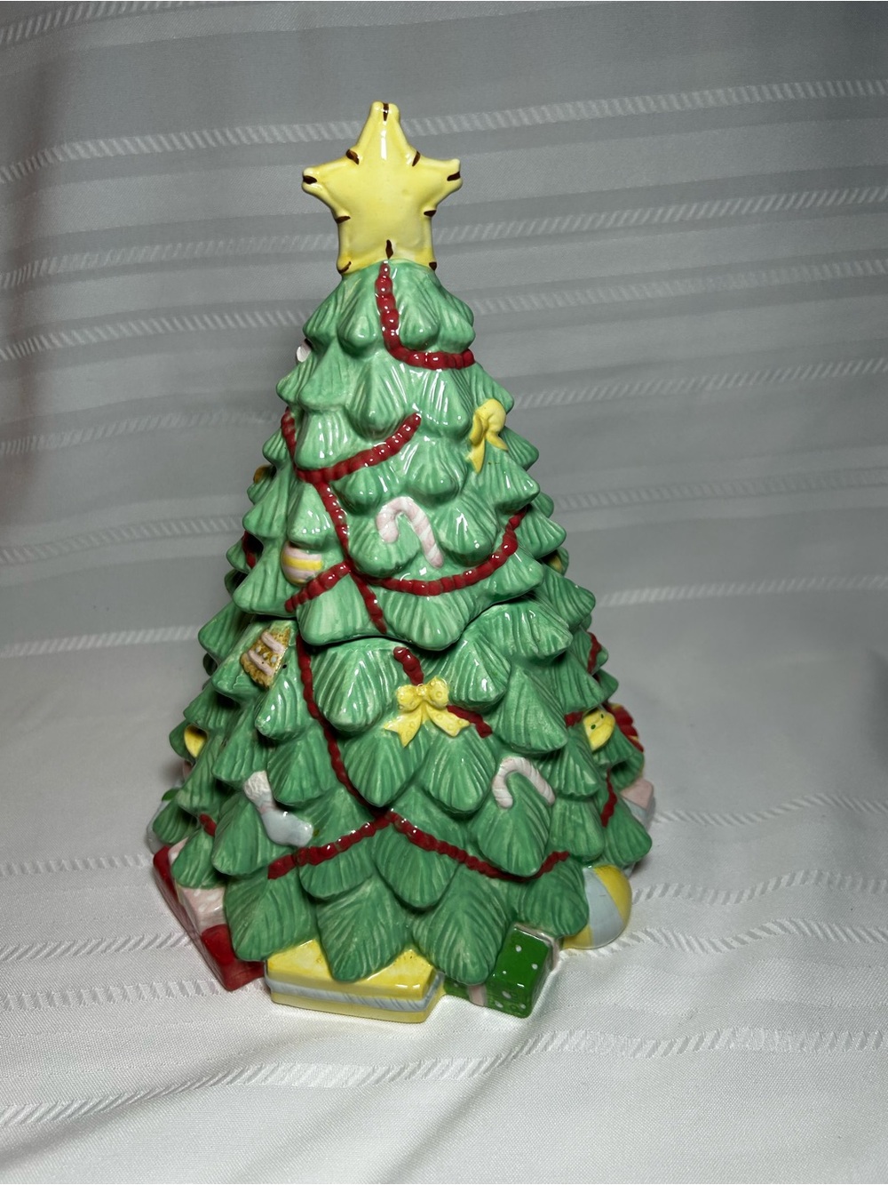 Vintage Precious Moments Visions of Sugarplums Christmas Tree Cookie Jar Decor